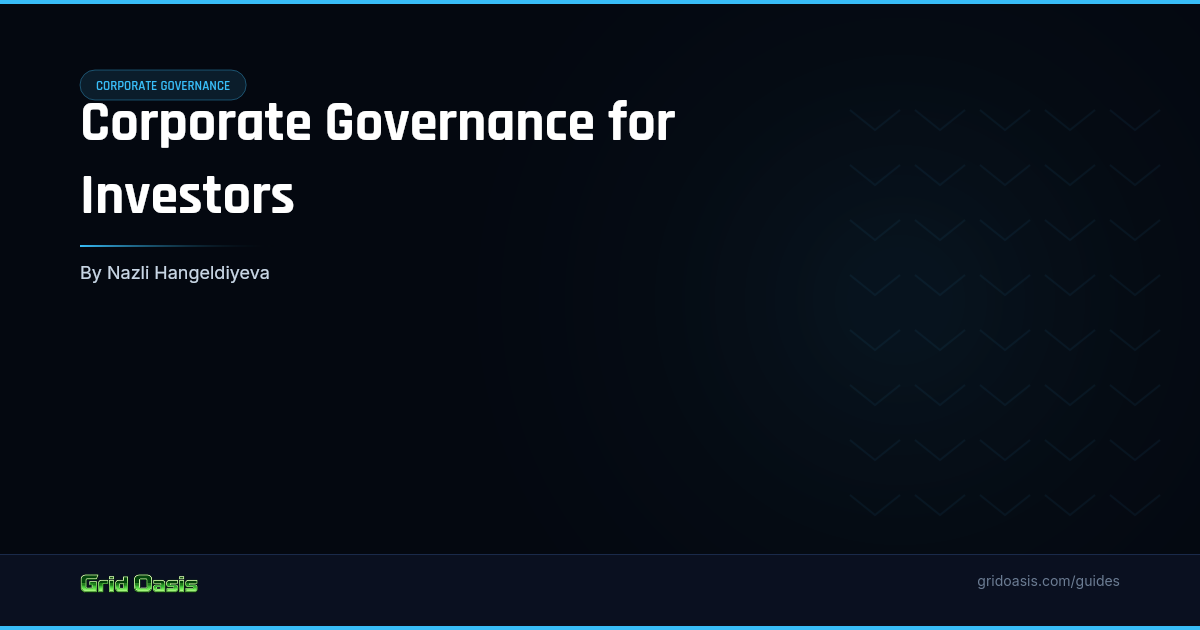 Guide cover: Corporate Governance for Investors