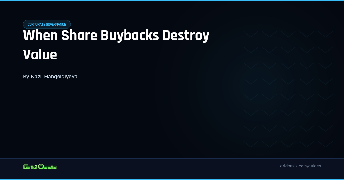 Guide cover: When Share Buybacks Destroy Value
