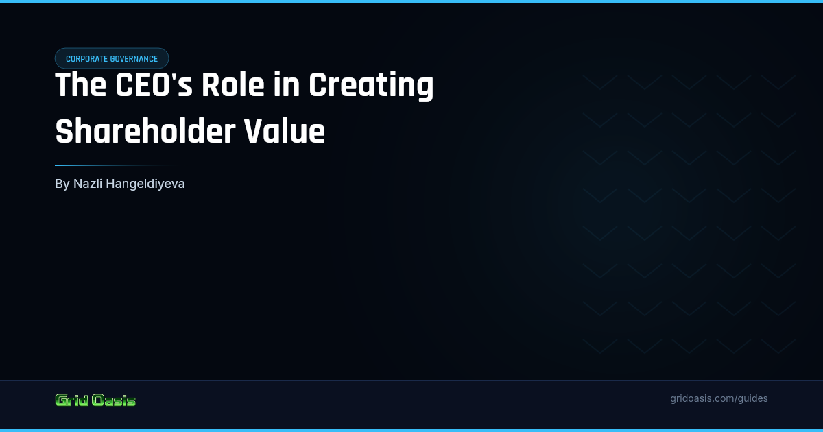 Guide cover: The CEO's Role in Creating Shareholder Value