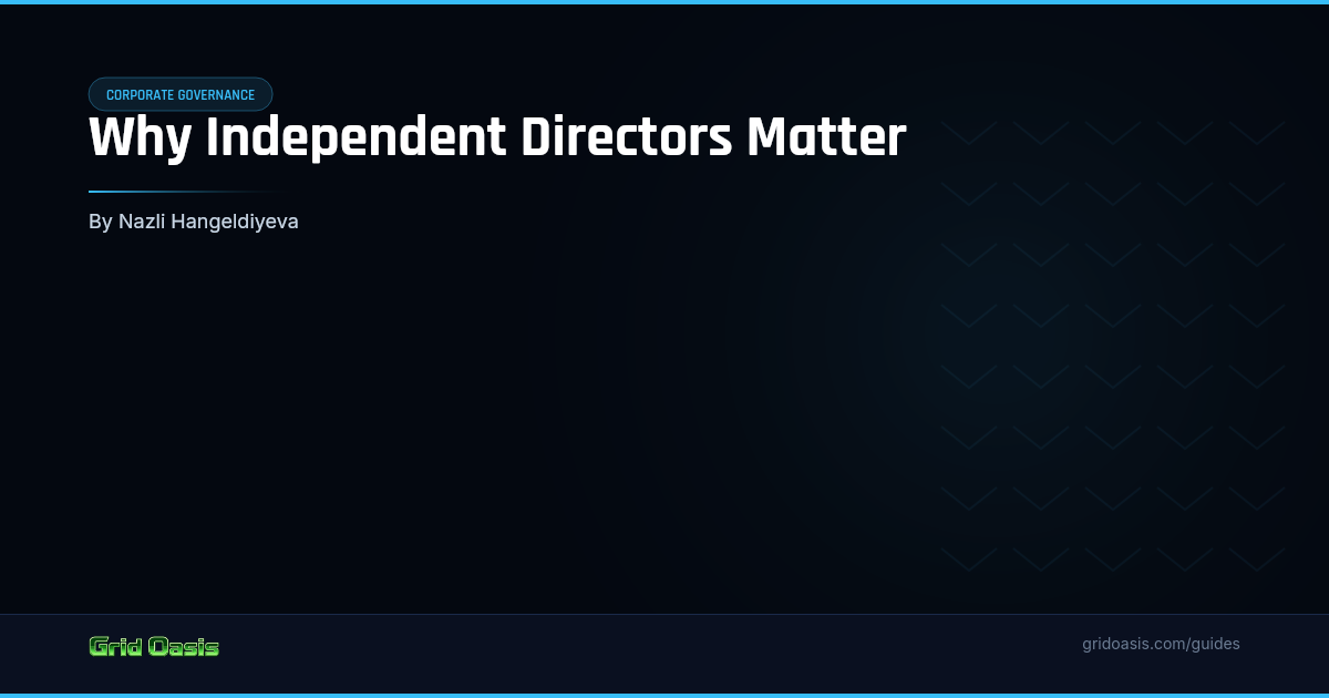 Guide cover: Why Independent Directors Matter