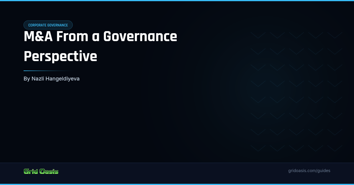 Guide cover: M&A From a Governance Perspective