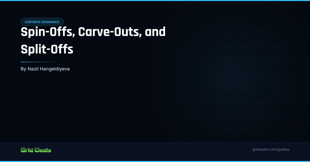 Guide cover: Spin-Offs, Carve-Outs, and Split-Offs