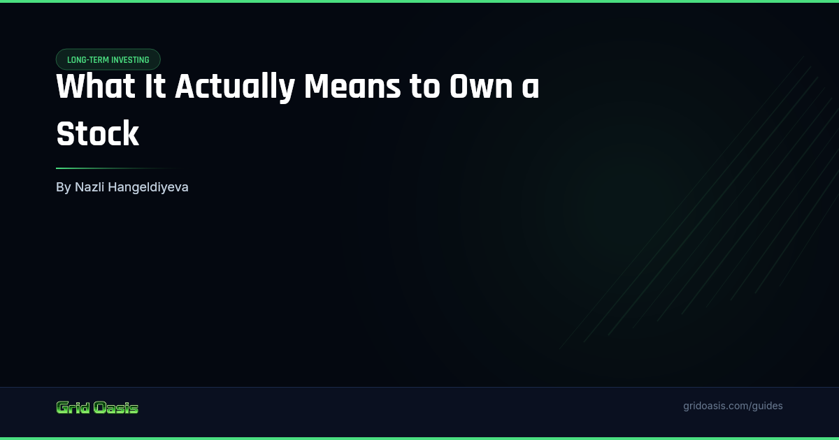 Guide cover: What It Actually Means to Own a Stock