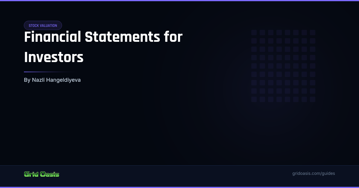 Guide cover: Financial Statements for Investors