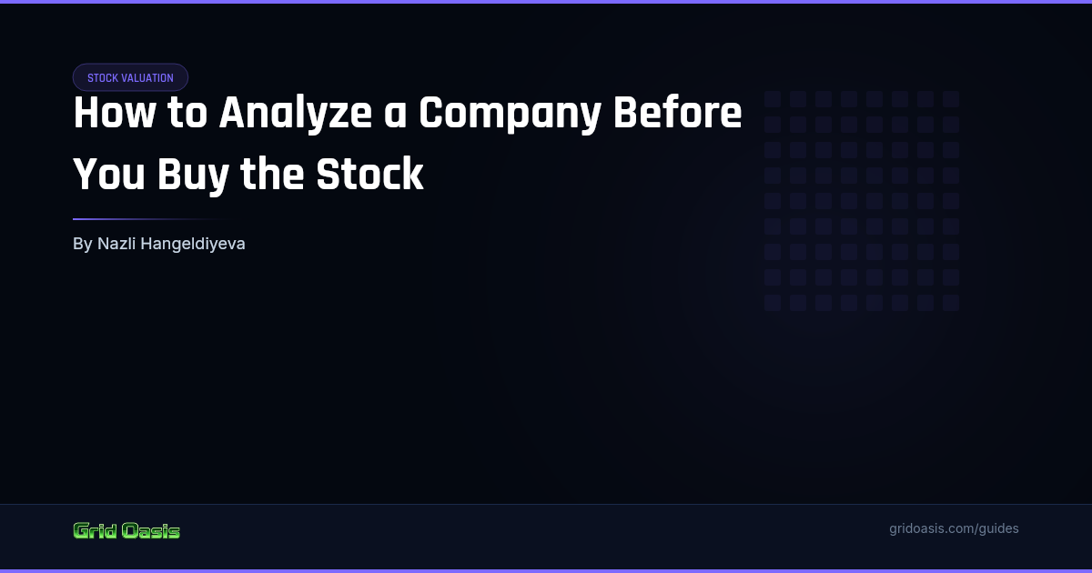 Guide cover: How to Analyze a Company Before You Buy the Stock
