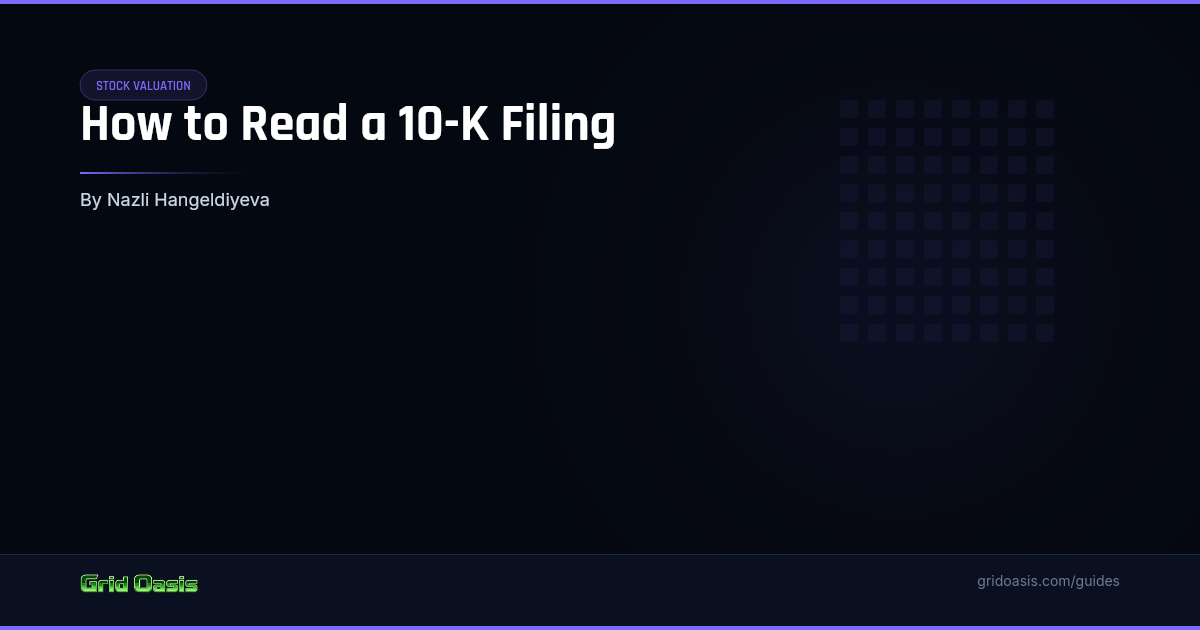 Guide cover: How to Read a 10-K Filing