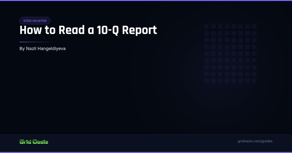 Guide cover: How to Read a 10-Q Report