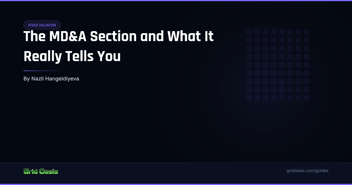 Guide cover: The MD&A Section and What It Really Tells You