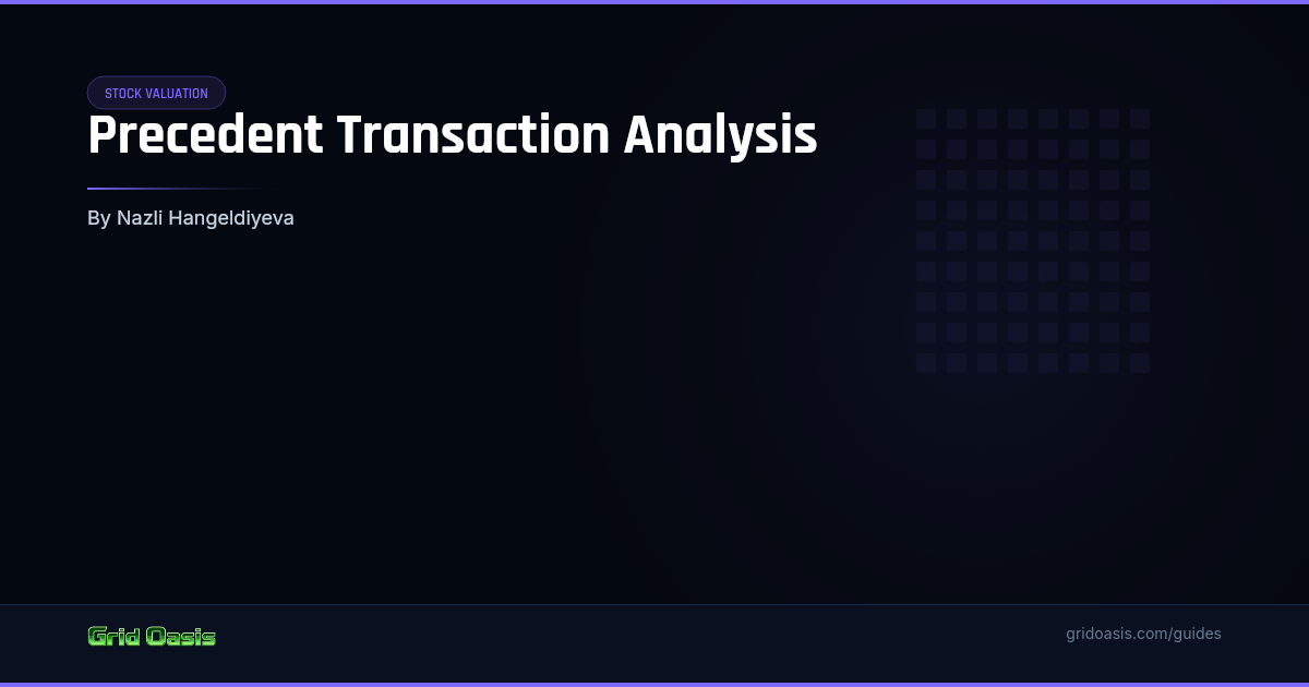 Guide cover: Precedent Transaction Analysis