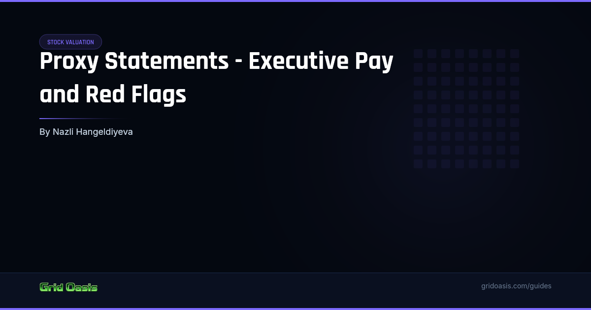 Guide cover: Proxy Statements - Executive Pay and Red Flags