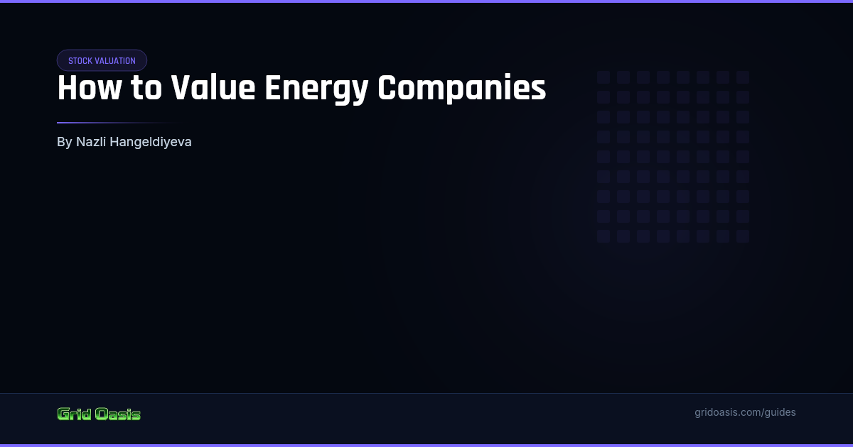 Guide cover: How to Value Energy Companies